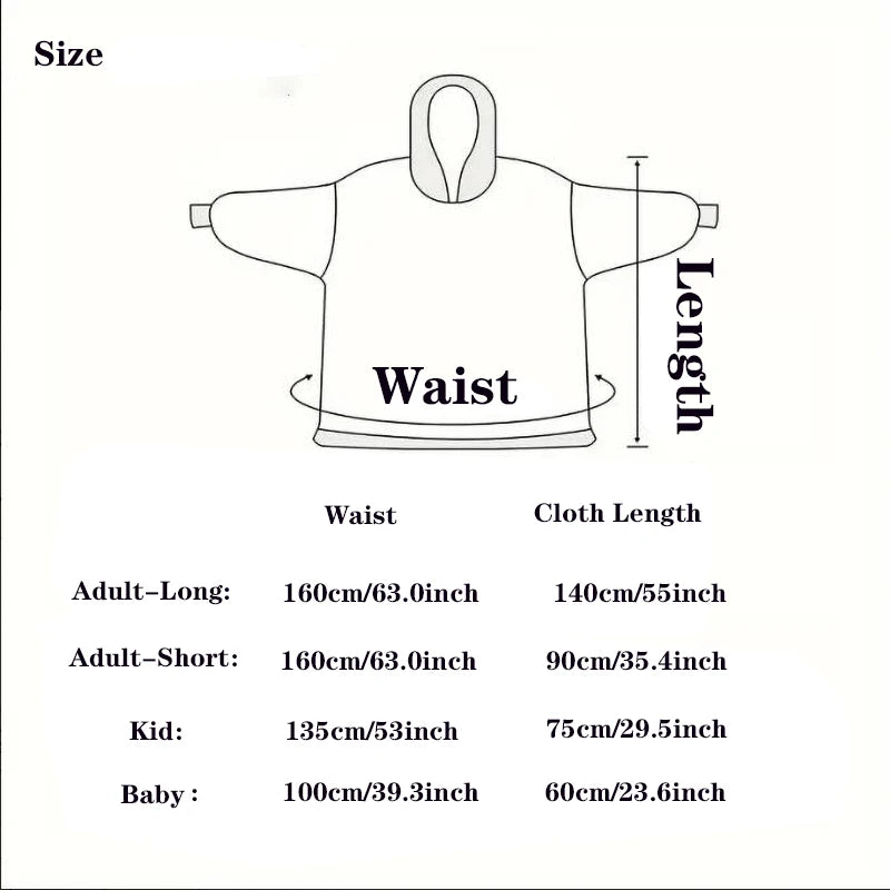 The Snugzilla – Wearable Blanket Hoodie