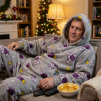 Man relaxing on the sofa in the Spaceman Snugzilla
